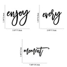 FuAttract Happiness Gratitude & Positive Enjoy Every Moment Metal Wall Decor Home Art Decor - enjoy：7.8 × 3.4 × 0.1 cm / 3.07 × 1.34 × 0.04 in   every：7.5 × 4.9 × 0.1 cm / 2.95 × 1.93 × 0.04 in   moment：19.3 × 3.7 × 0.1 cm / 7.60 × 1.46 × 0.04 in - image 6