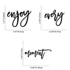 FuAttract Happiness Gratitude & Positive Enjoy Every Moment Metal Wall Decor Home Art Decor - enjoy：8.81 × 3.84 × 0.1 cm / 3.47 × 1.51 × 0.04 in   every：8.47 × 5.53 × 0.1 cm / 3.33 × 2.18 × 0.04 in   moment：21.84 × 4.19 × 0.1 cm / 8.60 × 1.65 × 0.04 in - image 7