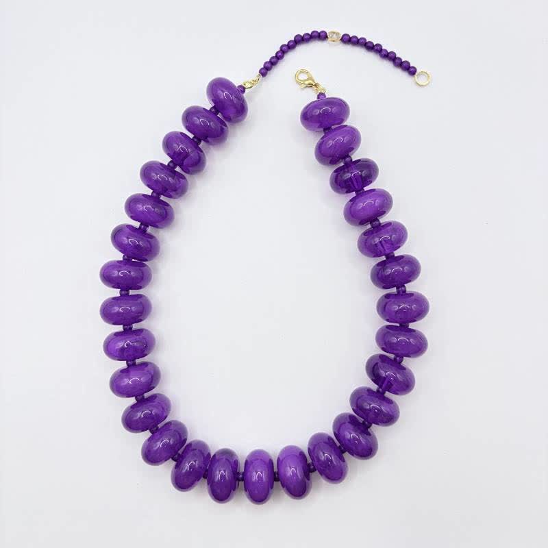 FuAttract Joy Creativity & Confidence Colorful Acrylic Bead Dopamine Fashion Necklace - Purple - image 11