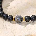 FuAttract Protection Strength & Grounding Energy Black Onyx Faceted Black Glitter Stone Bracelet - image 4