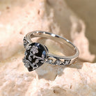 FuAttract Harmony Energy & Love Abundance Copper Black Zircon Retro Floral Ring - image 4