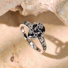 FuAttract Harmony Energy & Love Abundance Copper Black Zircon Retro Floral Ring - image 2