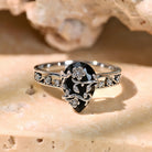 FuAttract Harmony Energy & Love Abundance Copper Black Zircon Retro Floral Ring - image 1