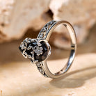 FuAttract Harmony Energy & Love Abundance Copper Black Zircon Retro Floral Ring - US 10 - image 0