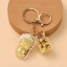FuAttract Protection Fortune & Safe Travel Acrylic Imitation Gold Foil Mazu Zodiac Horse Sycee Engraved Keychain - image 0