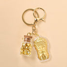FuAttract Protection Fortune & Safe Travel Acrylic Imitation Gold Foil Mazu Zodiac Horse Sycee Engraved Keychain - image 1