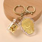 FuAttract Protection Fortune & Safe Travel Acrylic Imitation Gold Foil Mazu Zodiac Horse Sycee Engraved Keychain - image 7