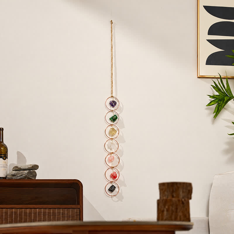 FuAttract Serenity Healing & Harmony Irregular Seven Chakra Raw Crystal Bohemian Wall Decor - image 3