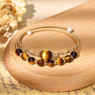 FuAttract Wealth Good Fortune & Protection Cat's Eye Goldstone Crystal Agate Double Layer Bracelet - Tiger Eye - image 11