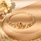 FuAttract Wealth Good Fortune & Protection Cat's Eye Goldstone Crystal Agate Double Layer Bracelet - Citrine - image 12