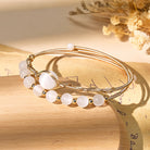 FuAttract Wealth Good Fortune & Protection Cat's Eye Goldstone Crystal Agate Double Layer Bracelet - image 2