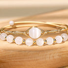 FuAttract Wealth Good Fortune & Protection Cat's Eye Goldstone Crystal Agate Double Layer Bracelet - image 1