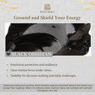 FuAttract Protection Grounding & Good Fortune Obsidian Meteorite Bead Bracelet - image 6