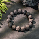 FuAttract Protection Grounding & Good Fortune Obsidian Meteorite Bead Bracelet - 0.63in/16mm - image 0