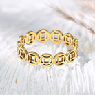 FuAttract Wealth Protection & Auspicious Energy Titanium Steel Five Emperor Coins Money Ring - image 3