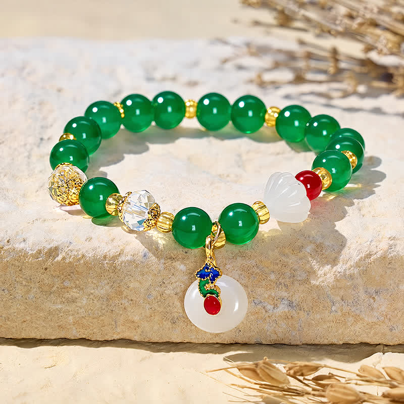 FuAttract Protection Blessing & Peaceful Energy Chinese-style Ping An Buckle Bracelet - 6.3-7.1in/16-18cm - image 0
