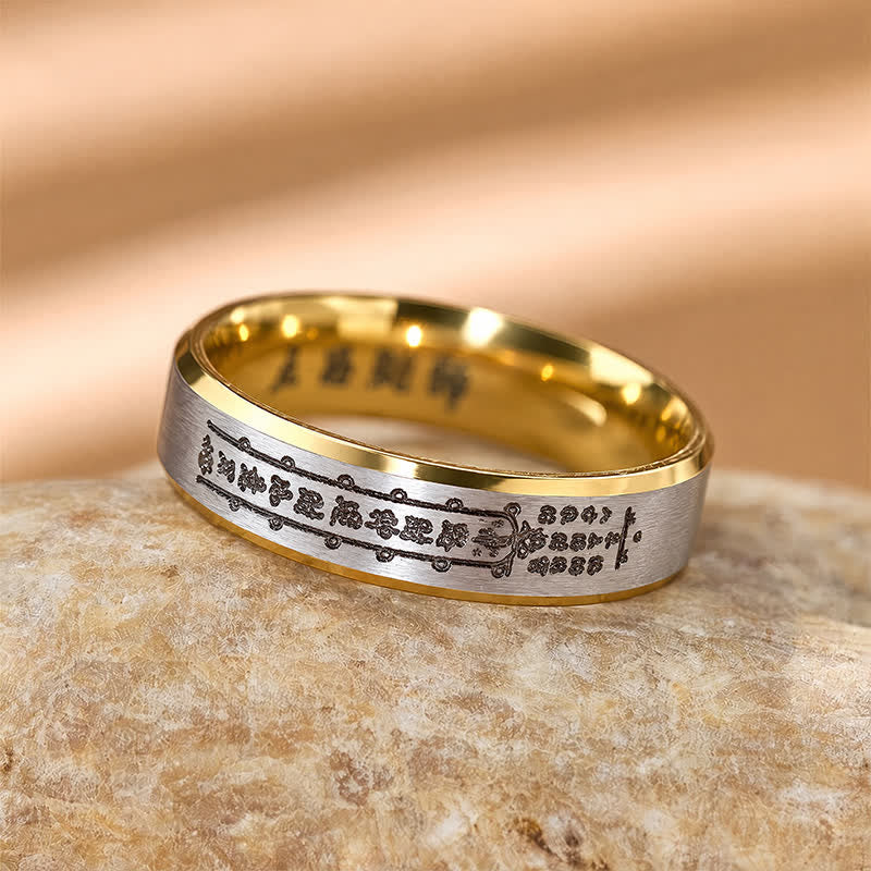FuAttract Fortune Prosperity & Feng Shui Stainless Steel Five-Way God of Wealth Ring - US 13 - image 0
