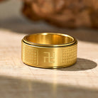 FuAttract Wisdom Serenity & Spiritual Energy Spinner Buddhist Swastika Heart Sutra Ring - image 2