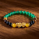FuAttract Wealth Luck & Good Fortune Citrine Green Aventurine Tiger Eye Pixiu Feng Shui Bracelet - 8mm - image 0