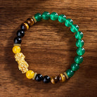 FuAttract Wealth Luck & Good Fortune Citrine Green Aventurine Tiger Eye Pixiu Feng Shui Bracelet - image 2