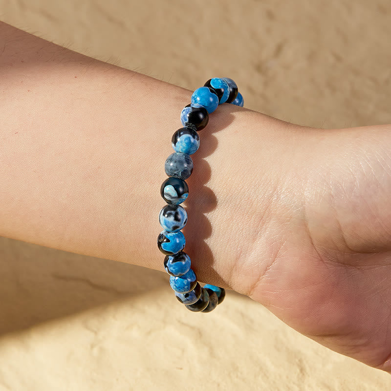 FuAttract Calm Protection & Balance Blue Fire Agate Energy Bracelet - image 3