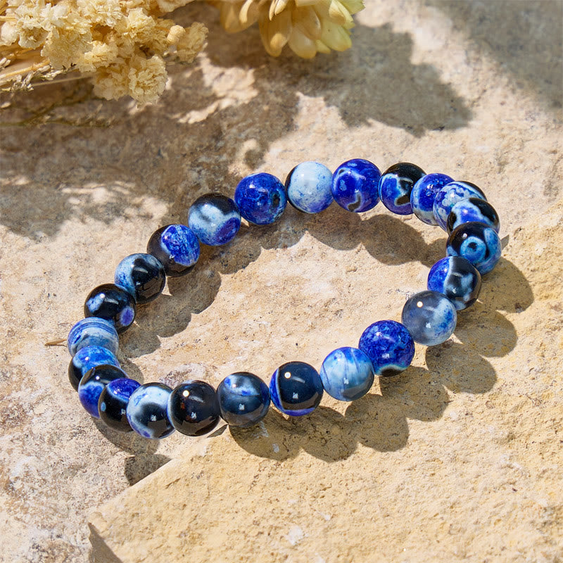 FuAttract Calm Protection & Balance Blue Fire Agate Energy Bracelet - image 1