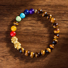 FuAttract Wealth Protection & Abundance Tiger Eye Pixiu Six Crystal Bead Bracelet - image 1