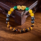 FuAttract Fortune Prosperity & Positive Energy Pixiu Tiger Eye Hematite Bracelet - image 2