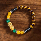 FuAttract Fortune Prosperity & Positive Energy Pixiu Tiger Eye Hematite Bracelet - image 4