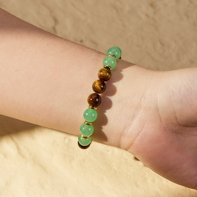 FuAttract Wealth Confidence & Prosperity Tiger Eye Green Aventurine Fortune Bracelet - image 3