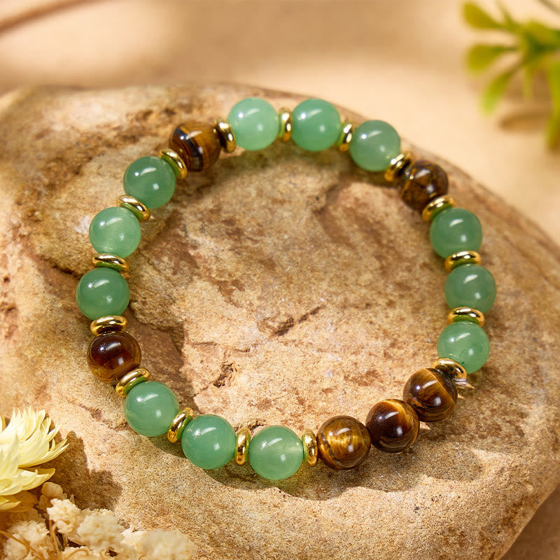 FuAttract Wealth Confidence & Prosperity Tiger Eye Green Aventurine Fortune Bracelet - image 2
