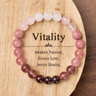 FuAttract Self Love & Emotional Balance Garnet Rose Quartz White Jade Energy Bracelet - 8mm - image 0