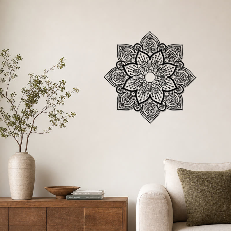 FuAttract Serenity Balance & Spiritual Harmony Mandala Flower Metal Wall Home Art Decor - image 2