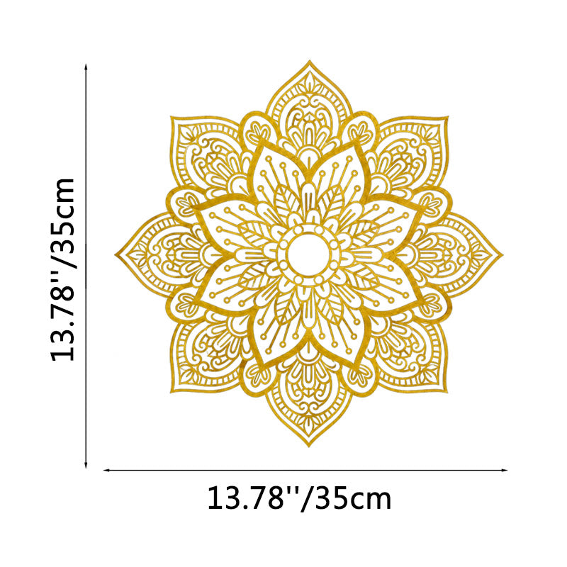FuAttract Serenity Balance & Spiritual Harmony Mandala Flower Metal Wall Home Art Decor - Gold - 13.78"x13.78"x0.04"in/35x35x0.1cm - image 11