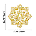 FuAttract Serenity Balance & Spiritual Harmony Mandala Flower Metal Wall Home Art Decor - Gold - 13.78"x13.78"x0.04"in/35x35x0.1cm - image 11