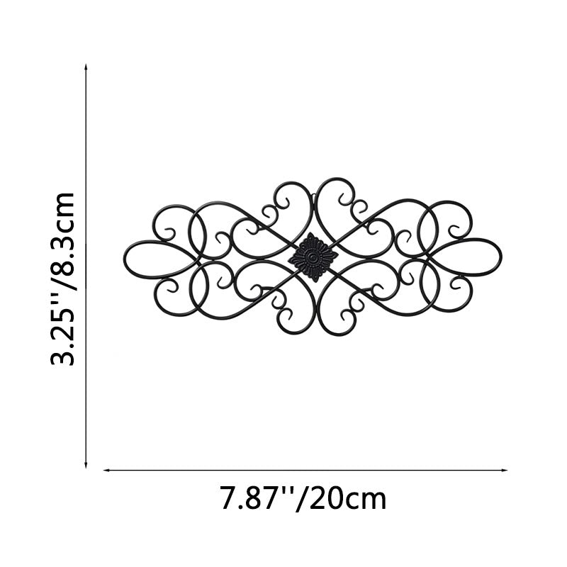 FuAttract Elegance Harmony & Timeless Beauty Scrollwork Metal Wall Decor Home Art Decor - Black - 7.87"x3.25"x0.04"in/20x8.3x0.1cm - image 4