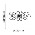 FuAttract Elegance Harmony & Timeless Beauty Scrollwork Metal Wall Decor Home Art Decor - Black - 17.72"x7.31"x0.04"in/45x18.6x0.1cm - image 7