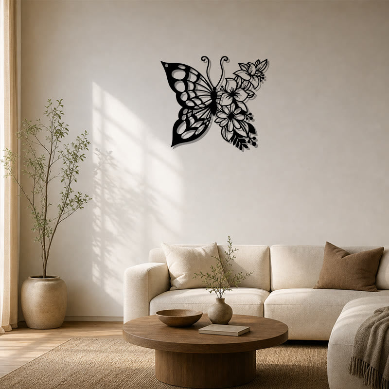 FuAttract Transformation Grace & Renewal Butterfly Floral Metal Wall Decor Home Art Decor - image 8