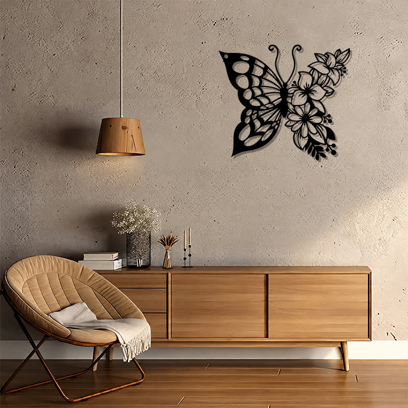 FuAttract Transformation Grace & Renewal Butterfly Floral Metal Wall Decor Home Art Decor - image 9