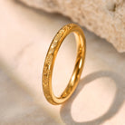 FuAttract Prosperity Luck & Good Fortune Gold FU Stainless Steel Ring - US 12 - Golden - image 0