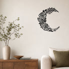 FuAttract Serenity Love & Mystical Beauty Crescent Moon Rose Floral Metal Wall Home Art Decor - image 0