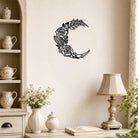 FuAttract Serenity Love & Mystical Beauty Crescent Moon Rose Floral Metal Wall Home Art Decor - image 1