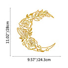 FuAttract Serenity Love & Mystical Beauty Crescent Moon Rose Floral Metal Wall Home Art Decor - Gold - 11.02x9.57x0.04in/28x24.3x0.1cm - image 13
