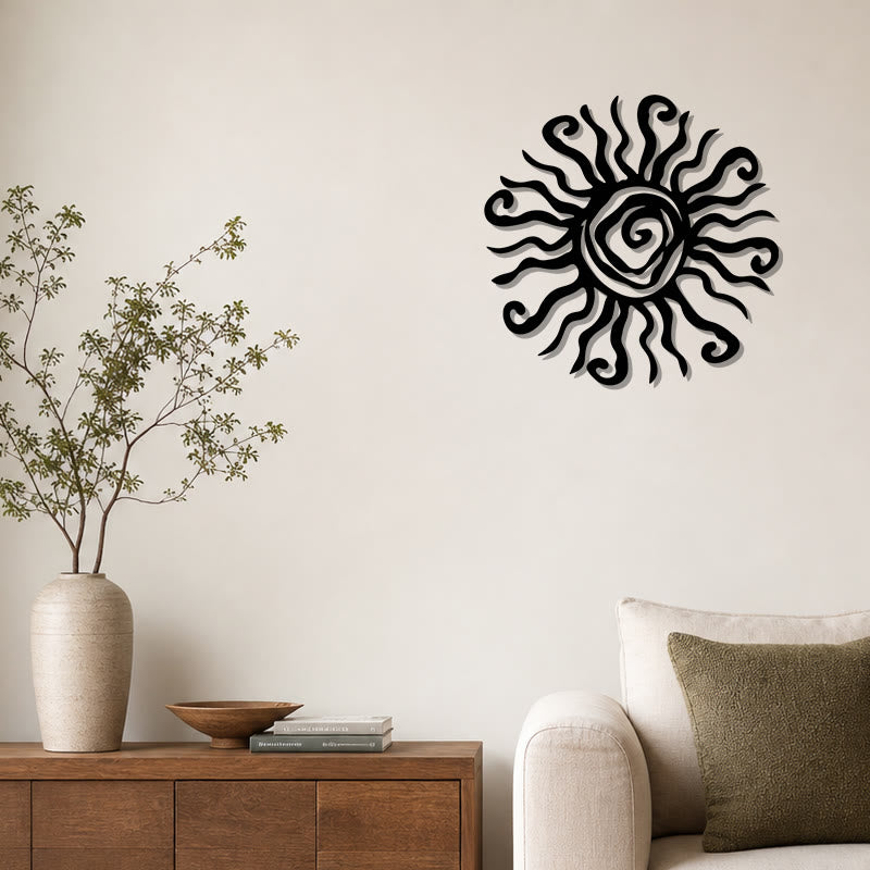 FuAttract Energy Vitality & Positivity Sun Spiral Metal Wall Decor Home Art Decor - image 1