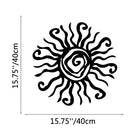 FuAttract Energy Vitality & Positivity Sun Spiral Metal Wall Decor Home Art Decor - Black - 15.75"x15.75"x0.04"in/40x40x0.1cm - image 5