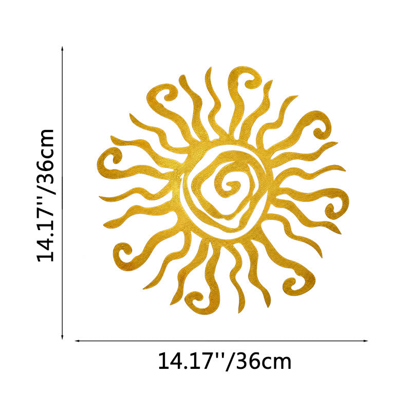 FuAttract Energy Vitality & Positivity Sun Spiral Metal Wall Decor Home Art Decor - Gold - 14.17"x14.17"x0.04"in/36x36x0.1cm - image 14