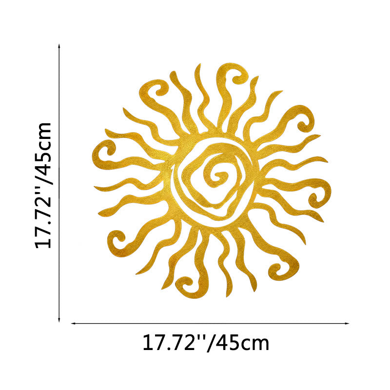 FuAttract Energy Vitality & Positivity Sun Spiral Metal Wall Decor Home Art Decor - Gold - 17.72"x17.72"x0.04"in/45x45x0.1cm - image 16