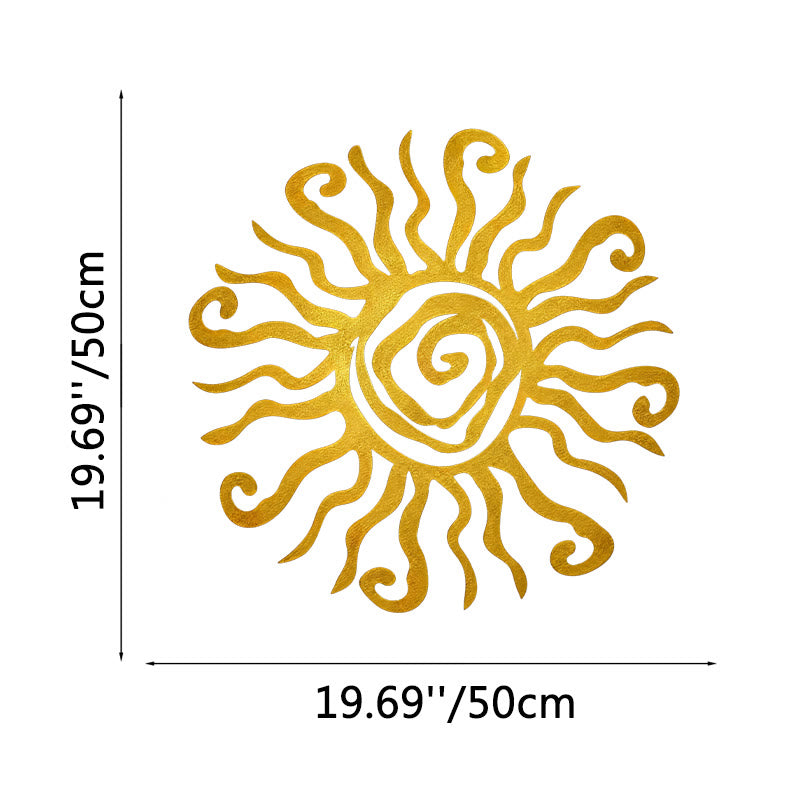 FuAttract Energy Vitality & Positivity Sun Spiral Metal Wall Decor Home Art Decor - Gold - 19.69"x19.69"x0.04"in/50x50x0.1cm - image 17