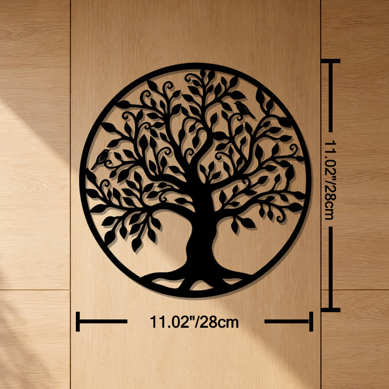 FuAttract Growth Strength & Connection Tree of Life Metal Wall Decor Home Art Decor - Black - 11.02x11.02x0.04in/28x28x0.1cm - image 5