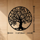 FuAttract Growth Strength & Connection Tree of Life Metal Wall Decor Home Art Decor - Black - 11.02x11.02x0.04in/28x28x0.1cm - image 5
